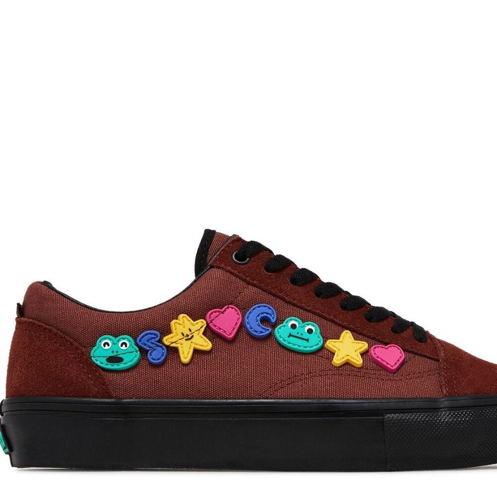 Vans Skate Old Skool Frog Skateboard Brown Black Shoes VN0A5FCBY49 Men Sz 8.5 - Picture 2 of 4